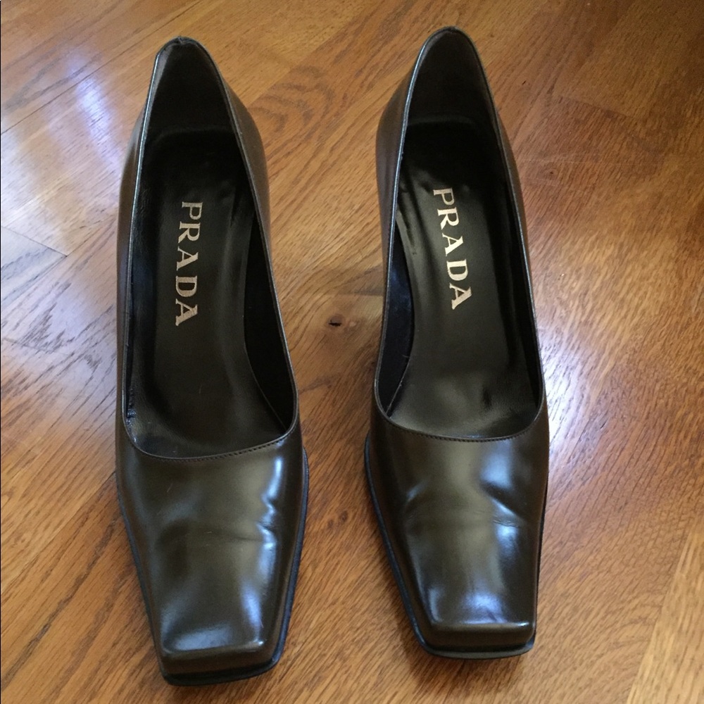 Prada Dark Green Heels